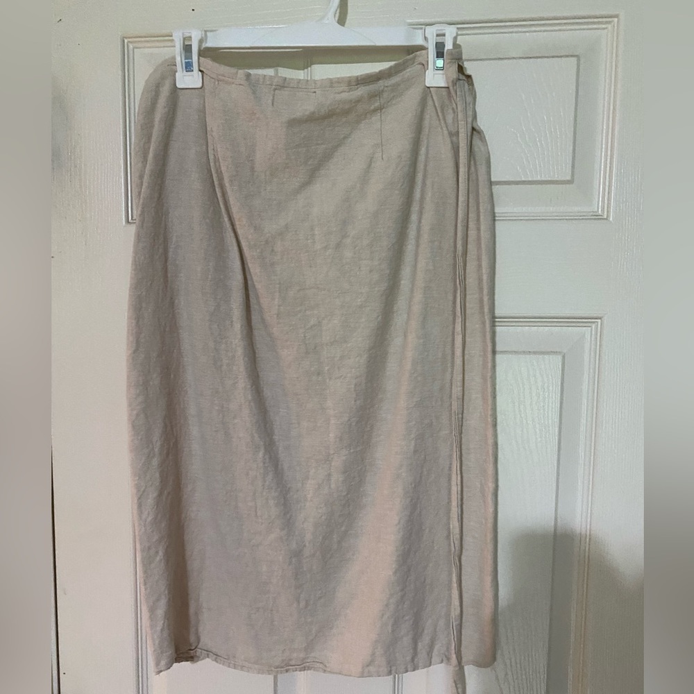 Marine Layer - Linen wrap skirt.